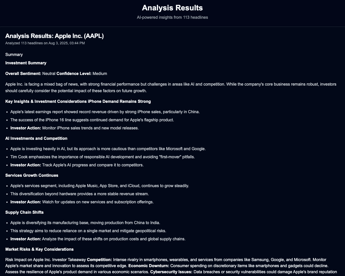 Analyze Headlines Summary